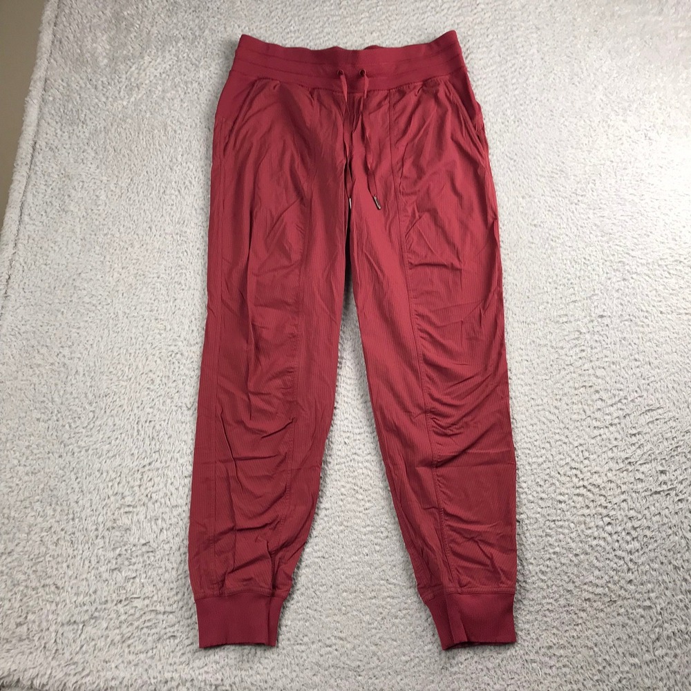 Lululemon Dance Studio Mid Rise Joggers Women 8 (32x28) Red Merlot Performance